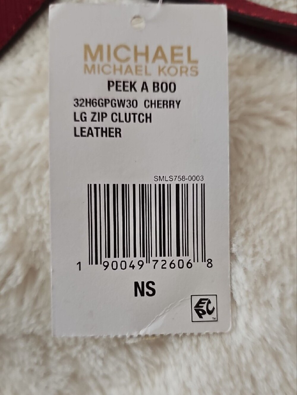 NWT Michael Kors Wine Red Star Appliqué Wristlet Clutch - Picture 5 of 5